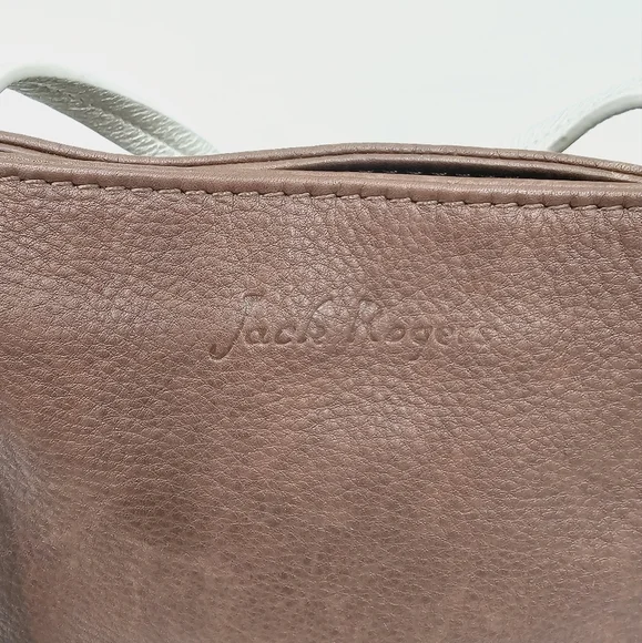 Jack Rogers Brown Leather Shoulder Bag Purse with Tassel - Picture 2 of 16